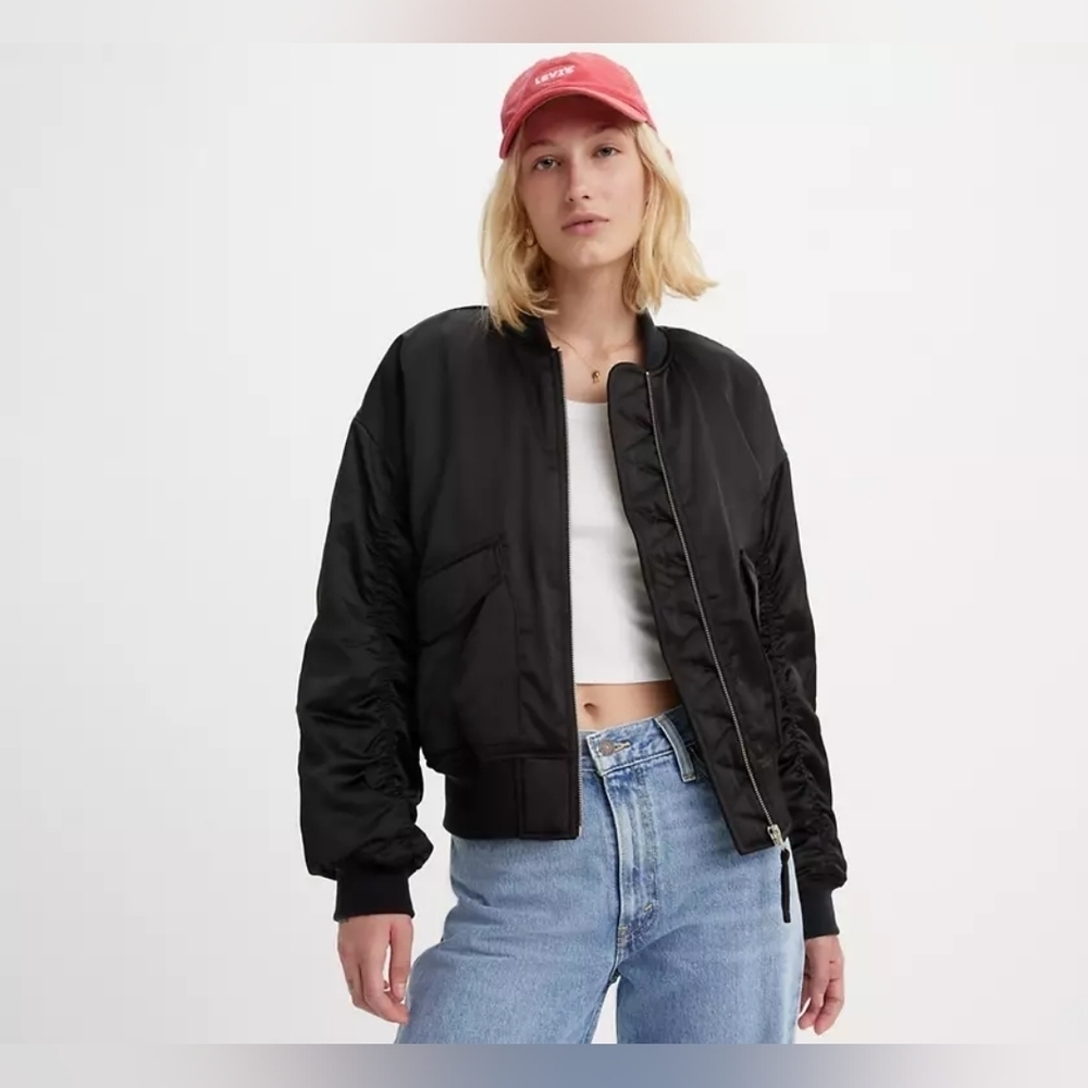 Levi's Andy Tech Women's Jacket Size Xl New Caviar Black A72620003